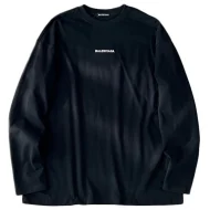 Лонгслив Balenciaga Small Front Logo And Big Back Logo By Center Лонгслив Balenciaga Small Front Logo And Big Back Logo By Center