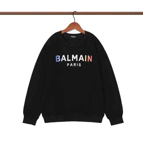 Свитшот Balmain Color Label Brand "Black"