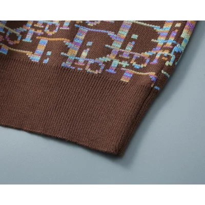 Лонгслив Christian Dior Colorful Print Logos Dior "Brown" фото № 5