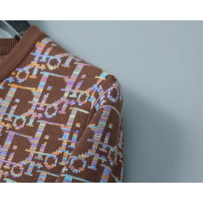 Лонгслив Christian Dior Colorful Print Logos Dior "Brown" фото № 4