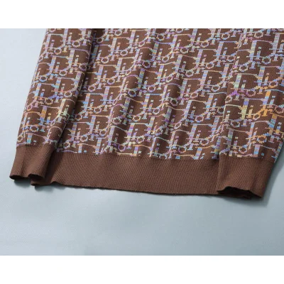 Лонгслив Christian Dior Colorful Print Logos Dior "Brown" фото № 3