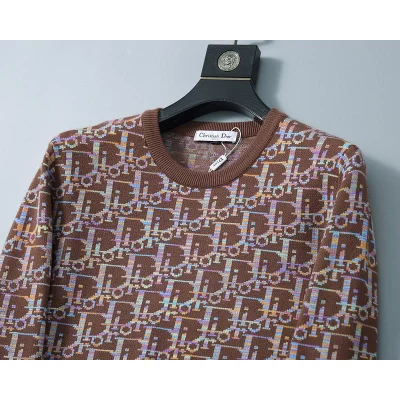 Лонгслив Christian Dior Colorful Print Logos Dior "Brown" фото № 2