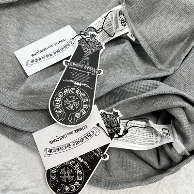 Футболка Chrome Hearts Long Sleeves Buttons "Gray" фото № 5