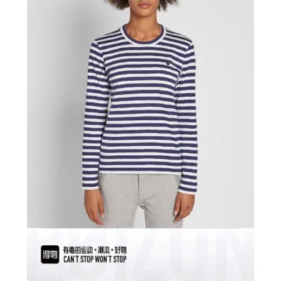 Лонгслив Comme des Garçons Play Black Heart "Navy Blue" фото № 8