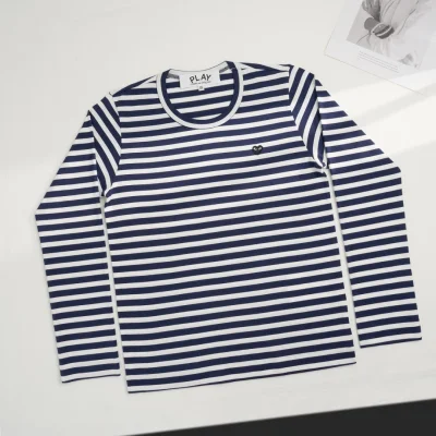 Лонгслив Comme des Garçons Play Black Heart "Navy Blue" фото № 2