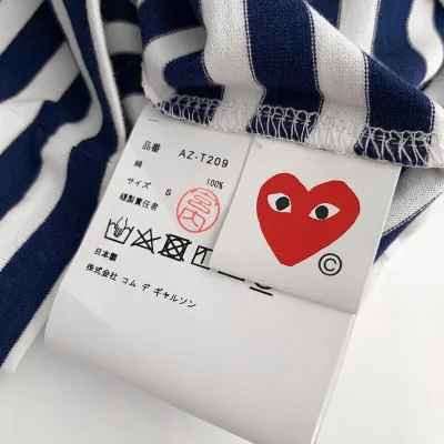 Лонгслив Comme des Garçons Play Black Heart "Navy Blue" фото № 9