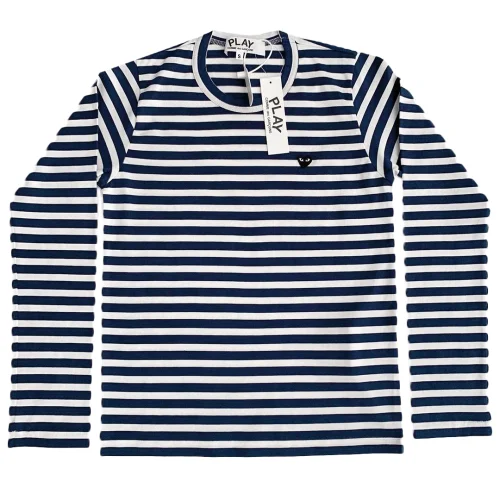 Лонгслив Comme des Garçons Play Black Heart "Navy Blue"