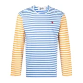 Лонгслив Comme des Garçons Play Sleeve Multicolors "Blue/Yellow"