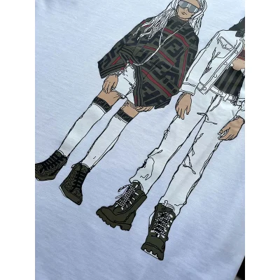 Футболка Fendi People "White" фото № 4
