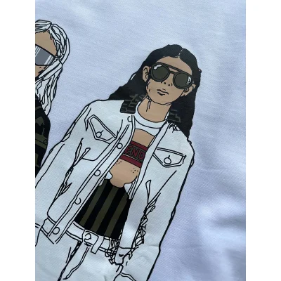 Футболка Fendi People "White" фото № 3
