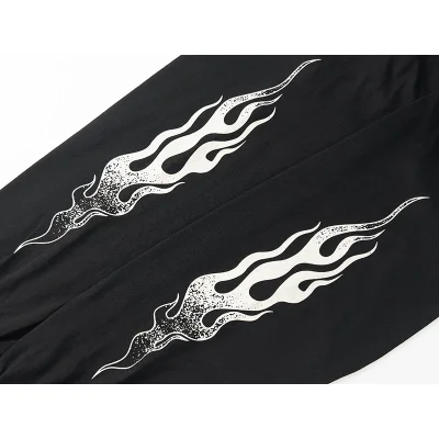 Лонгслив Gallery Dept Flame On The Sleeves "Black" фото № 6