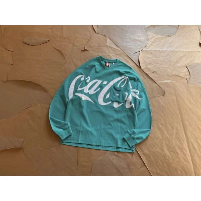 Лонгслив Kith Big Inscription Coca Cola And Front Pocket "Green" фото № 2