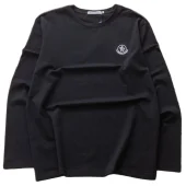 Футболка Moncler Long Sleeves Small Brand Logo "Black"