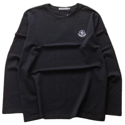 Футболка Moncler Long Sleeves Small Brand Logo "Black"