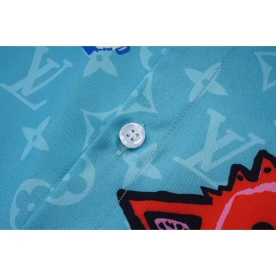 Рубашка Louis Vuitton Colorful Figures "Blue" фото № 3