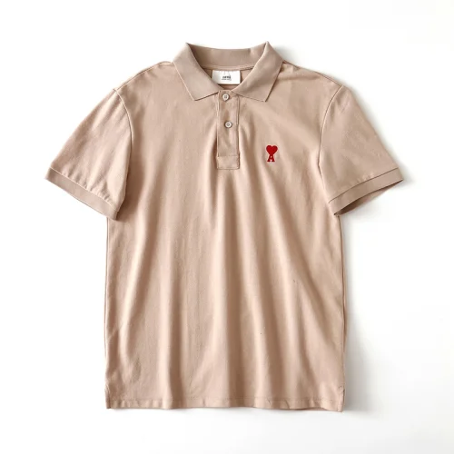 Поло Amiri Heart logo "Beige"