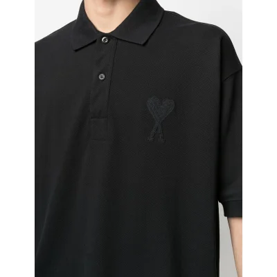 Поло Amiri Cotton With An Embroidered Logo Of The Letter A "Black" фото № 5