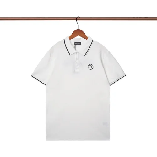 Поло Balmain With Logo And Text "White"