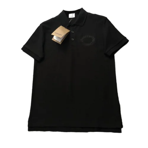 Поло Burberry With Leafy Pattern "Black"