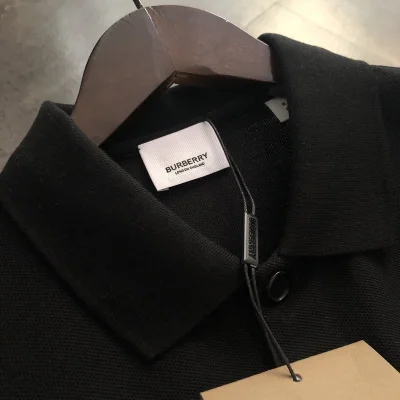 Поло Burberry With Leafy Pattern "Black" фото № 3