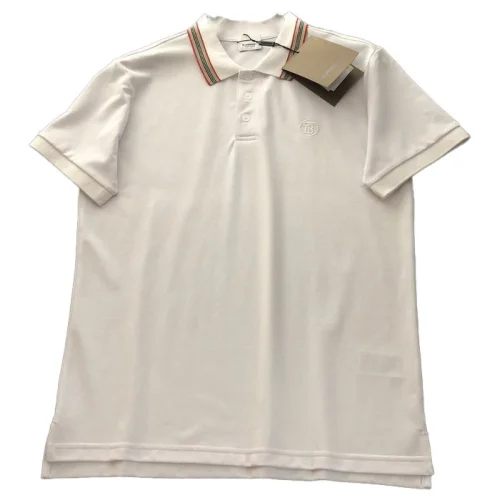 Поло Burberry With A Logo Stamp "White"