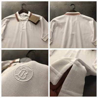 Поло Burberry With A Logo Stamp "White" фото № 2 Поло Burberry With A Logo Stamp "White" фото № 2