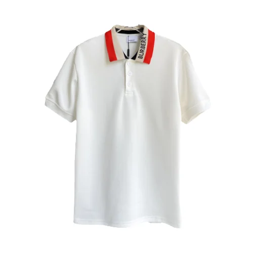 Поло Burberry Red Collar "White"