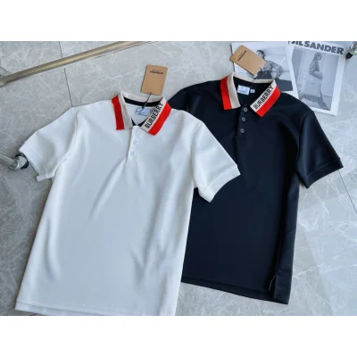 Поло Burberry Red Collar "White" фото № 5