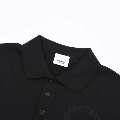 Поло Burberry With A Ribbon With Wreath Logo "Black" фото № 4