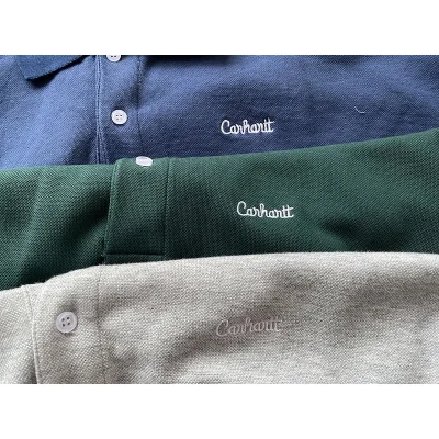 Поло Carhartt With White Text Logo "Green" фото № 2 Поло Carhartt With White Text Logo "Green" фото № 2