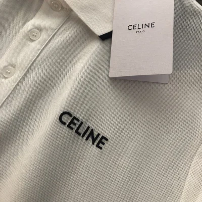 Поло Celine Embroidered Logo "White" фото № 9