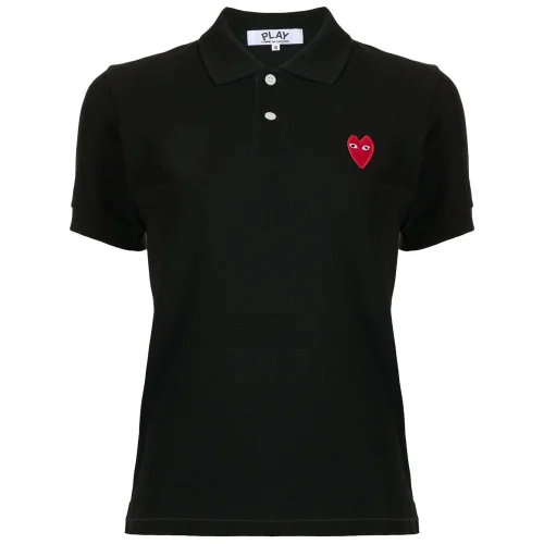 Поло Comme des Garcons Play Long Red Heart Eyes "Black"