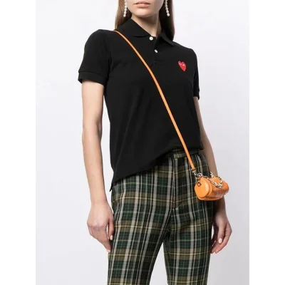 Поло Comme des Garcons Play Long Red Heart Eyes "Black" фото № 3