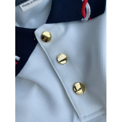 Поло Gucci With Branded Buttons "White" фото № 5 Поло Gucci With Branded Buttons "White" фото № 5