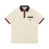 Поло Gucci In An Interesting Design With A Logo "Cream"