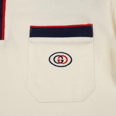 Поло Gucci In An Interesting Design With A Logo "Cream" фото № 6