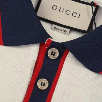 Поло Gucci In An Interesting Design With A Logo "Cream" фото № 8