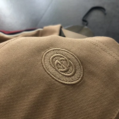 Поло Gucci With Red Stripe On The Sleeves "Brown" фото № 2