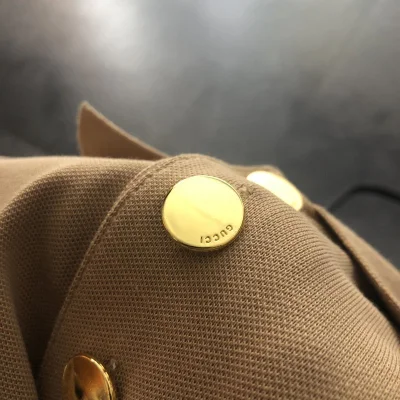 Поло Gucci With Red Stripe On The Sleeves "Brown" фото № 3