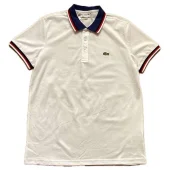 Поло Lacoste With Stripes Along The Contour "White"