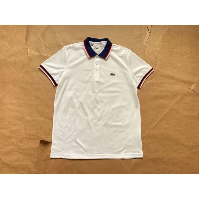 Поло Lacoste With Stripes Along The Contour "White" фото № 3