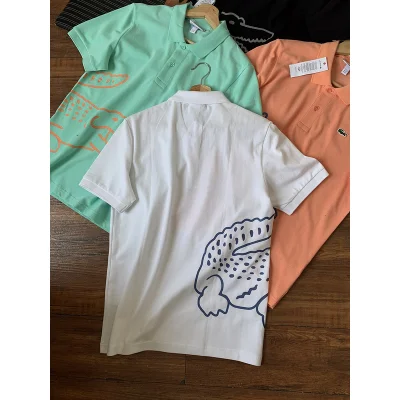 Поло Lacoste Half Logo “White” фото № 3