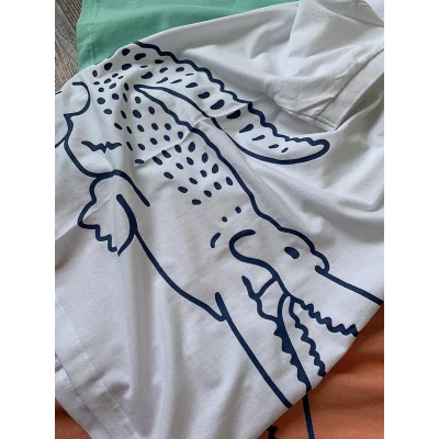 Поло Lacoste Half Logo “White” фото № 4