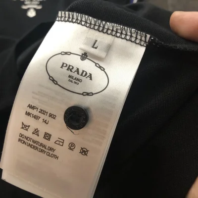 Поло Prada With Logo Brand - Cotton "Black" фото № 3