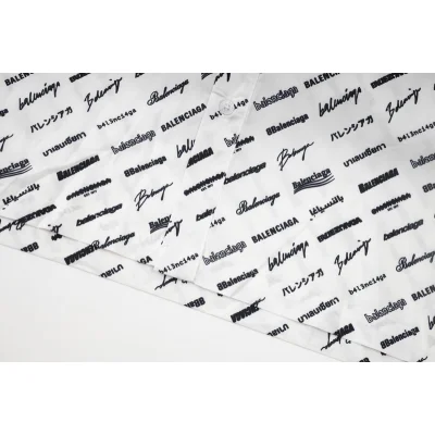 Рубашка Balenciaga Inscription In Different Languages "White" фото № 3