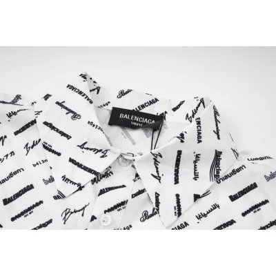 Рубашка Balenciaga Inscription In Different Languages "White" фото № 4