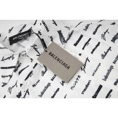 Рубашка Balenciaga Inscription In Different Languages "White" фото № 5