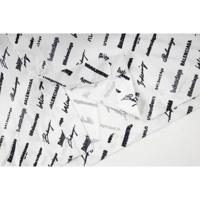Рубашка Balenciaga Inscription In Different Languages "White" фото № 6