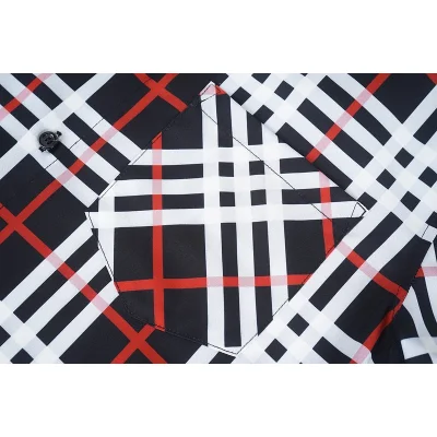Рубашка Burberry Plaid Shirt With Front Pocket "Black" фото № 3
