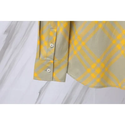 Рубашка Burberry Print Allsides Diagonal Lines Rombes "Yellow" фото № 7